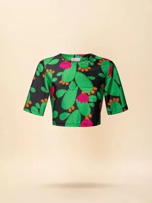 SHORT-SLEEVE CROP TOP FRAGKOSYKA stellarstore.gr Stellar