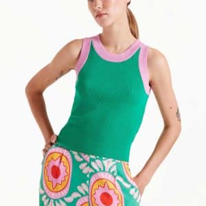 Two tone strap top Green stellarstore.gr Stellar
