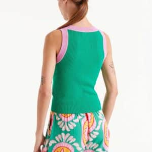 Two tone strap top Green stellarstore.gr Stellar