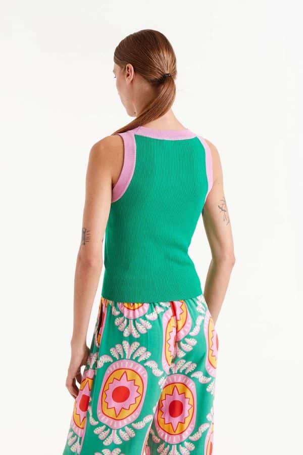 Two tone strap top Green stellarstore.gr Stellar