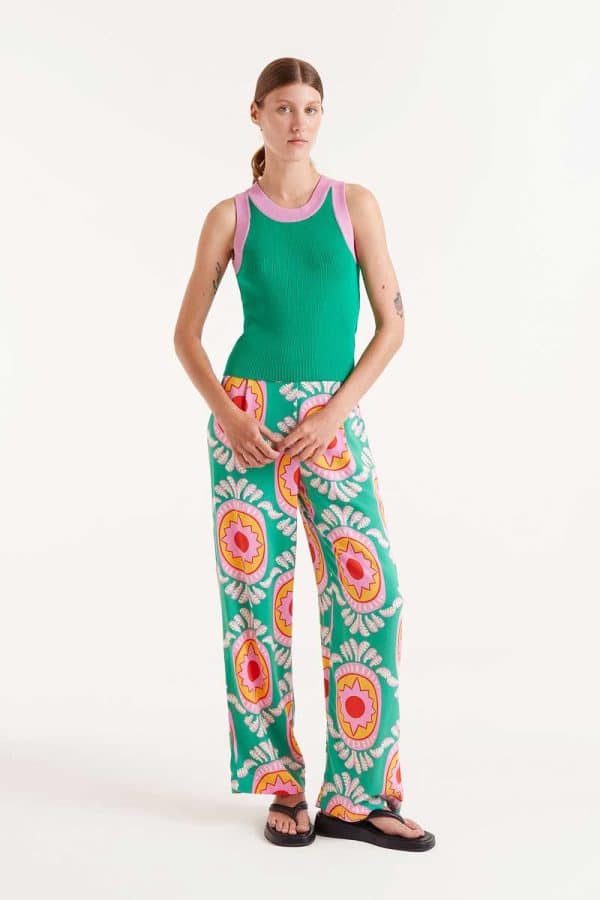 Two tone strap top Green stellarstore.gr Stellar