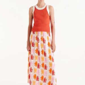 Two tone Strap Top Orange stellarstore.gr Stellar