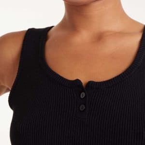 Button knit top Black stellarstore.gr Stellar