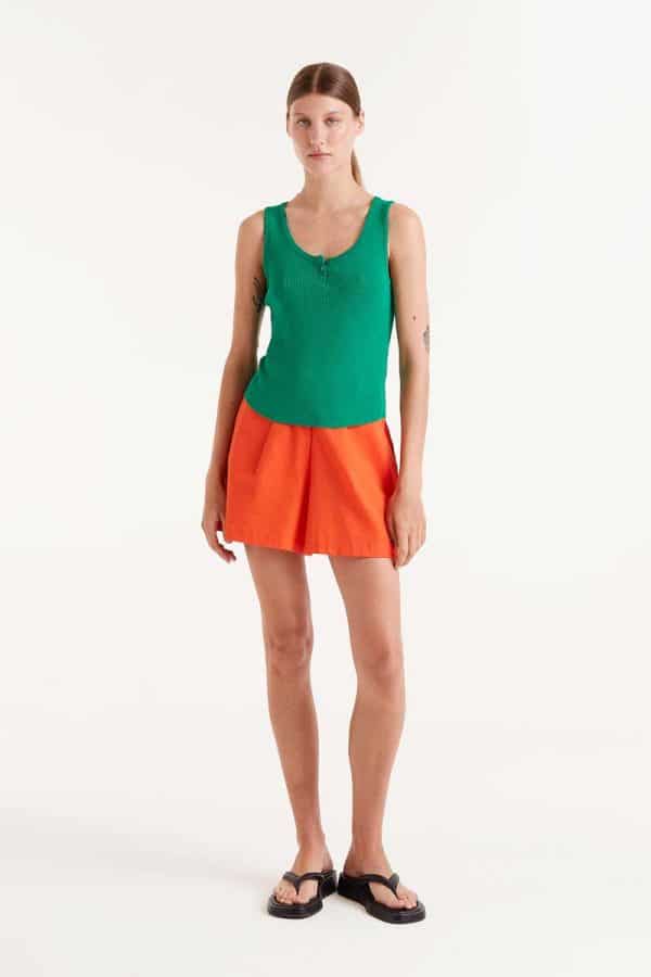 Button knit top Green stellarstore.gr Stellar