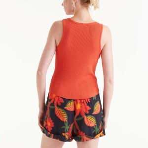Button knit top Orange stellarstore.gr Stellar