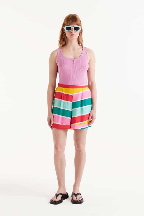 Striped shorts Color wave stellarstore.gr Stellar