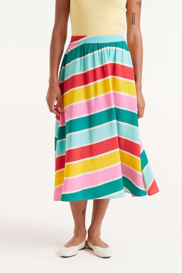 Midi Skirt Color wave stellarstore.gr Stellar