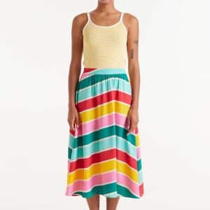Midi Skirt Color wave
