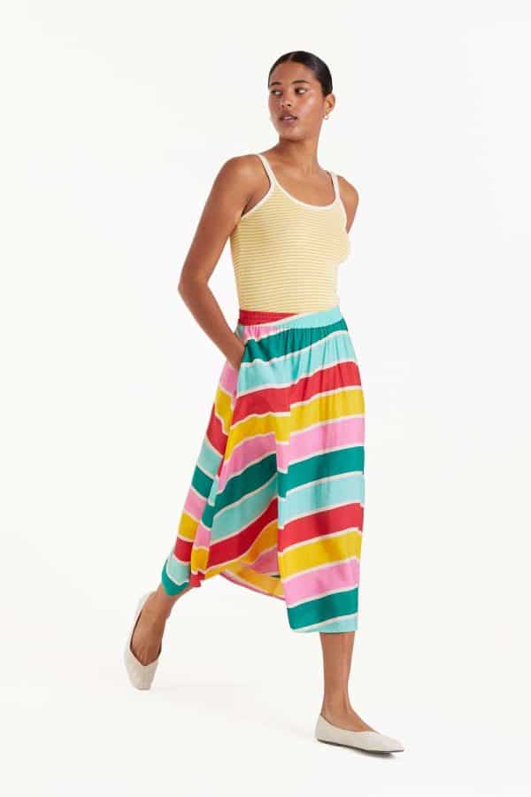 Midi Skirt Color wave stellarstore.gr Stellar