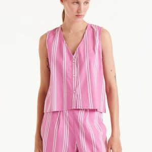 Striped Vest Pink