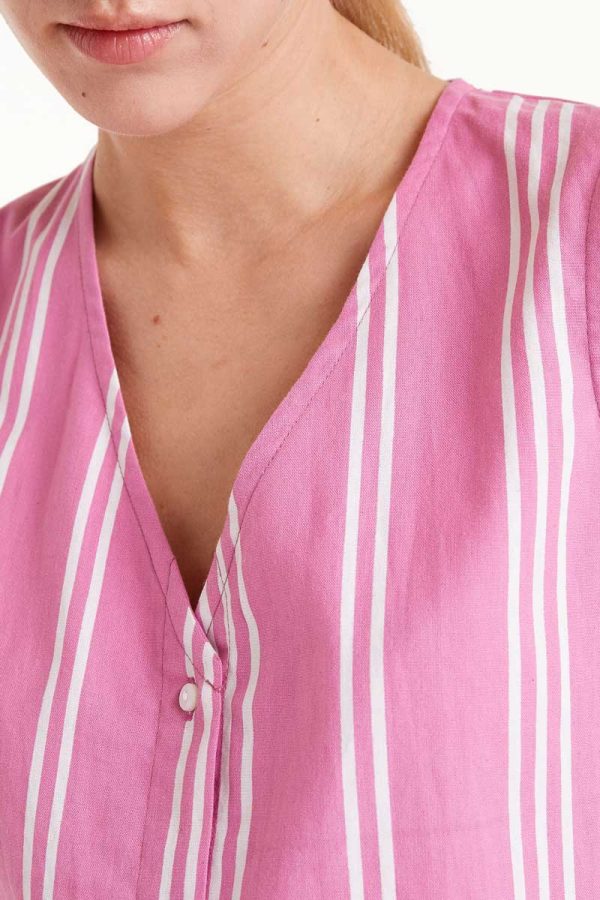 Striped Vest Pink stellarstore.gr Stellar
