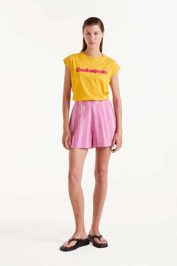 Striped Shorts Pink stellarstore.gr Stellar