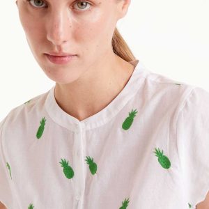 White Shirt with pineapples stellarstore.gr Stellar