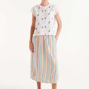 White Shirt with pineapples stellarstore.gr Stellar