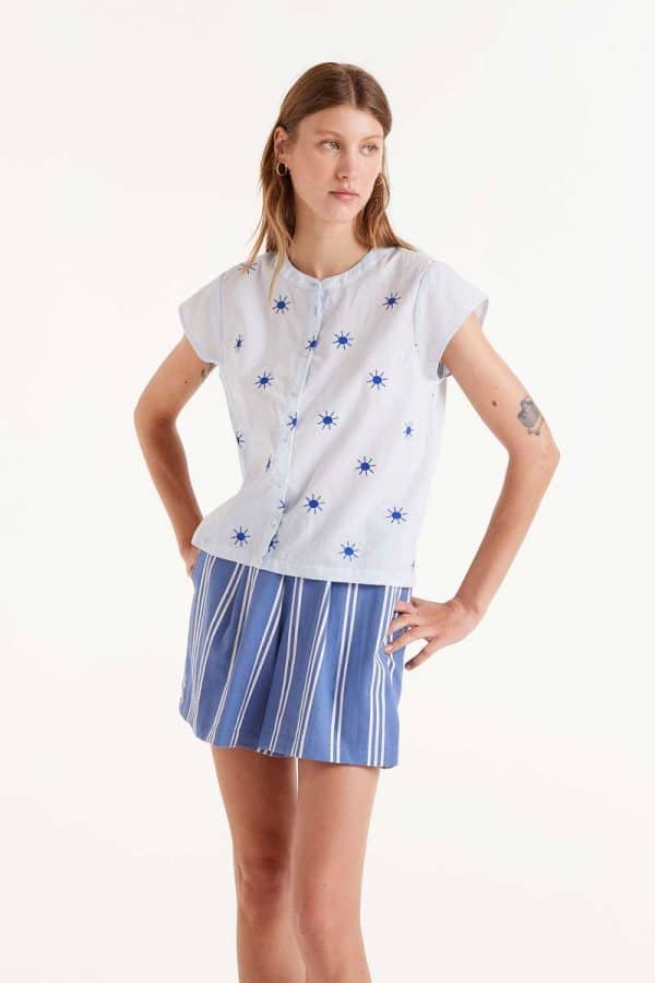 Mao shirt blue stellarstore.gr Stellar