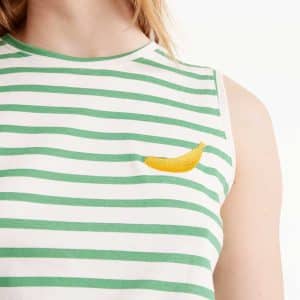 Green striped Sleeveless top