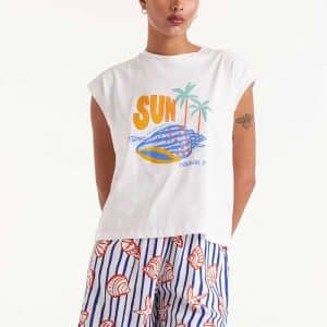 Summer Print T Shirt