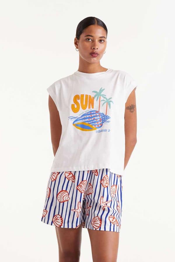 Summer Print T Shirt stellarstore.gr Stellar