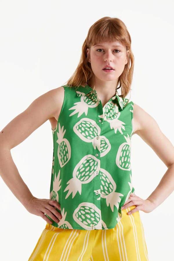 Sleeveless Shirt Pineapple stellarstore.gr Stellar