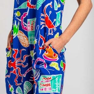 Wide leg Jumpsuit Blue Tapas stellarstore.gr Stellar