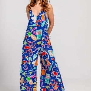 Wide leg Jumpsuit Blue Tapas stellarstore.gr Stellar