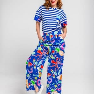 Straight Pants Blue Tapas stellarstore.gr Stellar