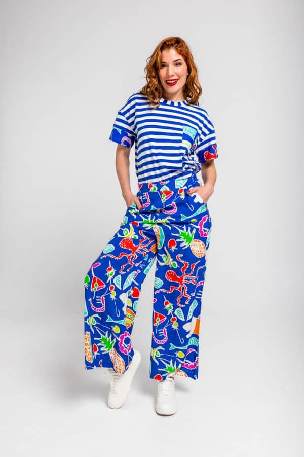 Straight Pants Blue Tapas stellarstore.gr Stellar
