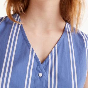 Striped Vest  Blue stellarstore.gr Stellar