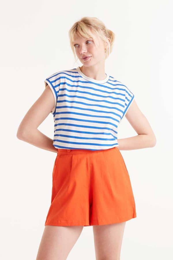 Blue Striped T Shirt stellarstore.gr Stellar