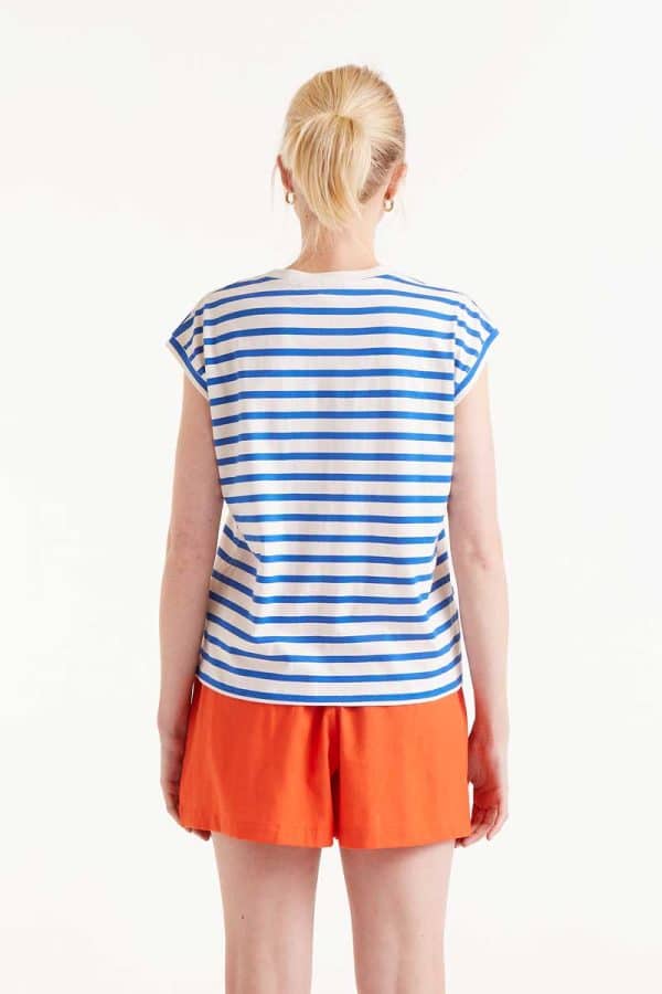 Blue Striped T Shirt stellarstore.gr Stellar