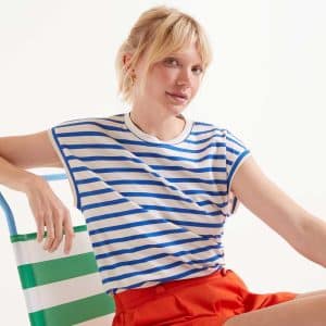Blue Striped T Shirt