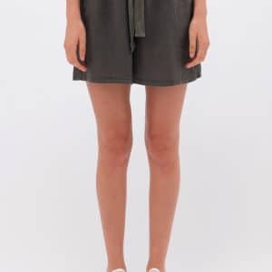 Relaxed Linen Bermuda Khaki stellarstore.gr Stellar