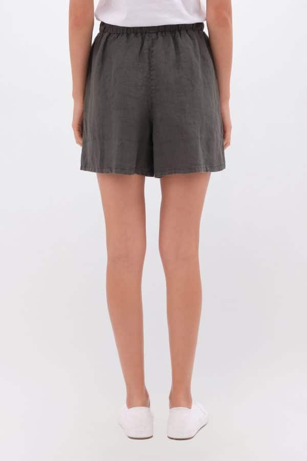 Relaxed Linen Bermuda Khaki stellarstore.gr Stellar