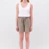 Relaxed Linen Bermuda Khaki stellarstore.gr Stellar