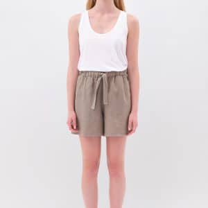 Relaxed Linen Bermuda Taupe