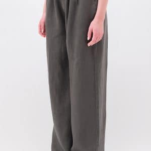 Wide leg Linen Pants Khaki stellarstore.gr Stellar