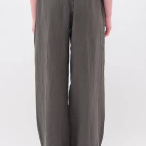 Wide leg Linen Pants Khaki stellarstore.gr Stellar