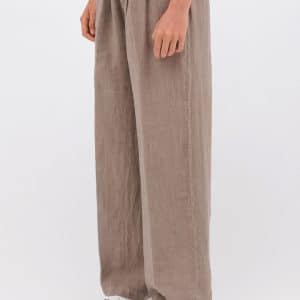 Wide Leg Linen Pants Taupe stellarstore.gr Stellar
