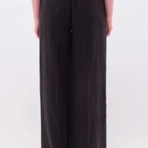 Wide Leg Linen Pants Black stellarstore.gr Stellar