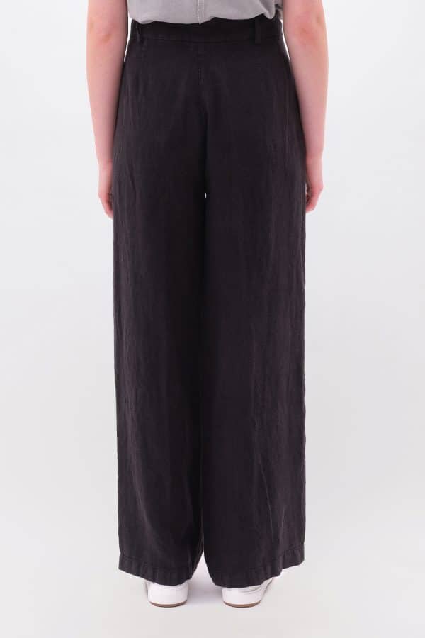 Wide Leg Linen Pants Black stellarstore.gr Stellar