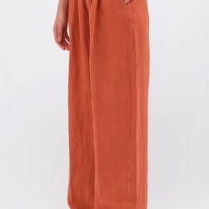 Wide Leg Linen Pants Paprika stellarstore.gr Stellar