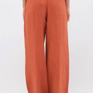 Wide Leg Linen Pants Paprika stellarstore.gr Stellar