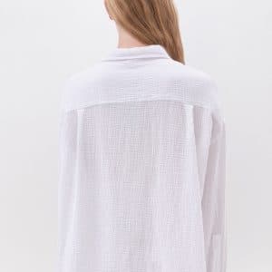 Relaxed Linen Shirt White stellarstore.gr Stellar