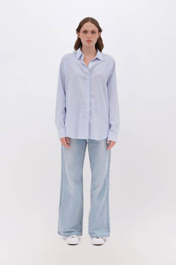 Oversized Striped Shirt stellarstore.gr Stellar