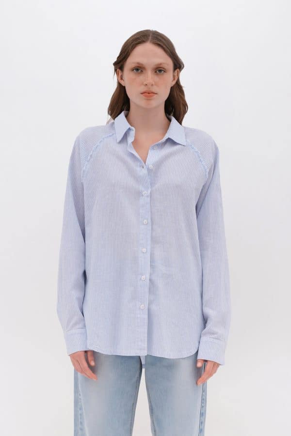 Oversized Striped Shirt stellarstore.gr Stellar