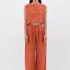 Wide Leg Linen Pants Taupe stellarstore.gr Stellar