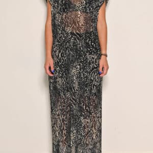 Mesh Dress Animal Print